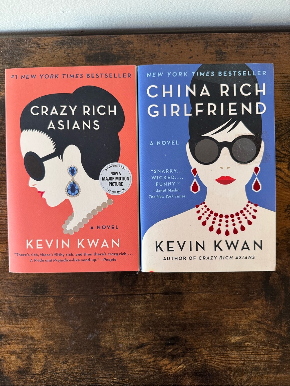 Crazy Rich Asians & China Rich Girlfriend Kevin Kwan Paperback Book Lot 2 Books